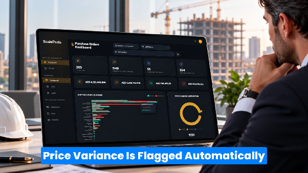 Procurement analytics dashboard highlighting supplier price changes and purchase order price variance