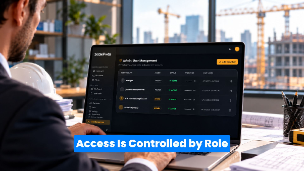 ScalePods procurement system with role-based access control and user permission management